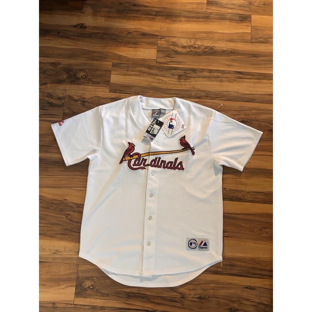 St Louis Cardinals Majestic MLB Jersey 1X Big & Tall White New With Tags NWT